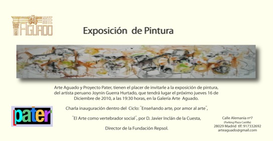 Invitación a Exposición proyecto benéfico PATER
