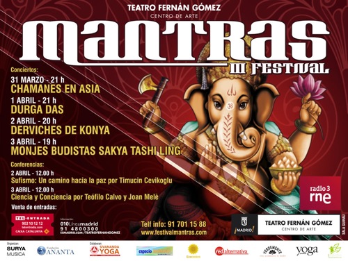 III Festival de Mantrams de Madrid 31 marzo a 3 abril