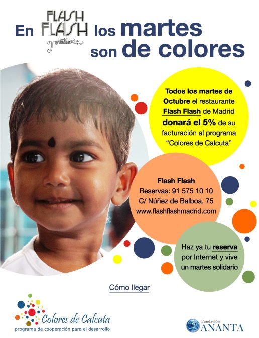 Los 4 martes de octubre 2011 pro Colores de Calcuta en restaurante Flash Flash!