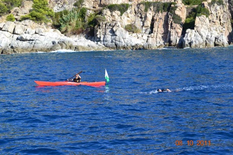 Resumen del Reto 24 de Carlos Córdoba: travesía a nado Tossa-Lloret