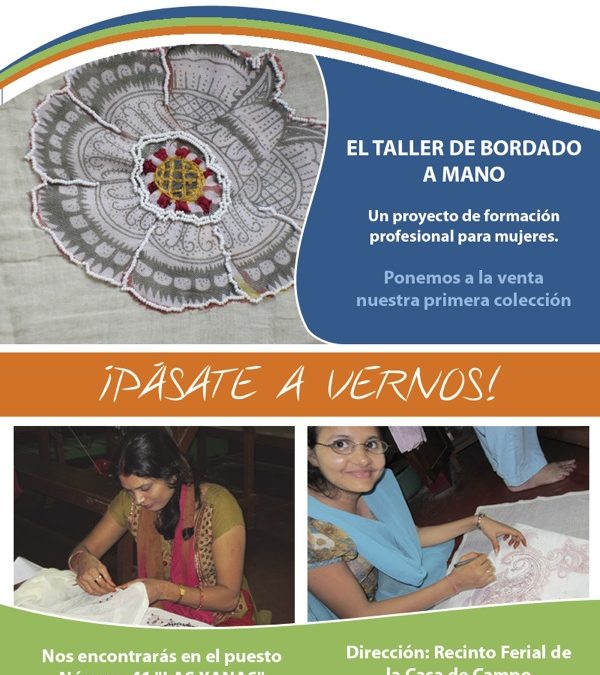 Mercadillo de bordados de Colores de Calcuta en el Rastrillo