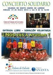 Concierto pro Colores de Calcuta en Laredo: sábado 14 enero 2012