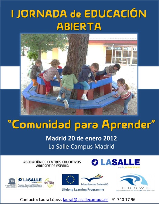 I Jornada de Educación Abierta Waldorf, Colegio La Salle, Aravaca (Madrid), 20 enero 2012