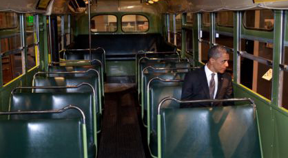Obama, en el autobús en el que Rosa Parks dijo «no»