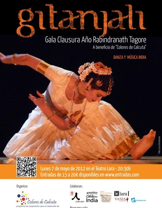 Gala Gitanjali, Homenaje a Tagore pro Colores de Calcuta, lunes 7 mayo 20,30 horas