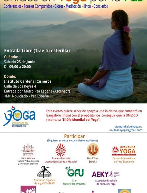 1er Encuentro Unidos en Yoga por la Paz, Madrid, 23 junio