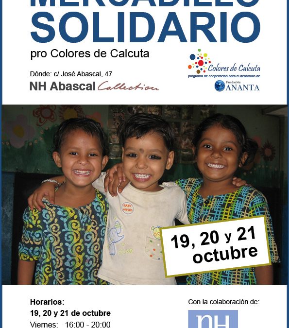 Mercadillo solidario Madrid Hotel NH Abascal 19-21 octubre