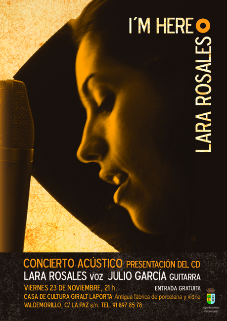 Concierto Lara Rosales y Julio Garcia, 23 noviembre 21 horas, entrada libre
