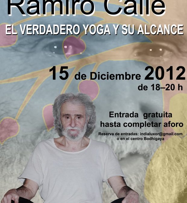 Conferencia Ramiro Calle, 15 diciembre 2012, entrada libre