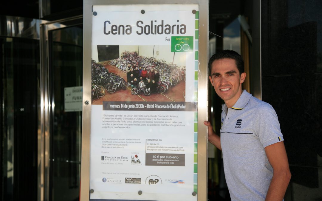 Cena Solidaria pro-Bicis para la Vida- Hotel Princesa Eboli Pinto-viernes 14 junio 20:30 horas
