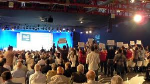 Intervención en la Junta de Telefónica denunciando las obscenas indemnizaciones a dos directivos