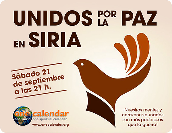 El 21 de septiembre a las 21 horas todos/as unidos/as por la paz en Siria (One Calendar)