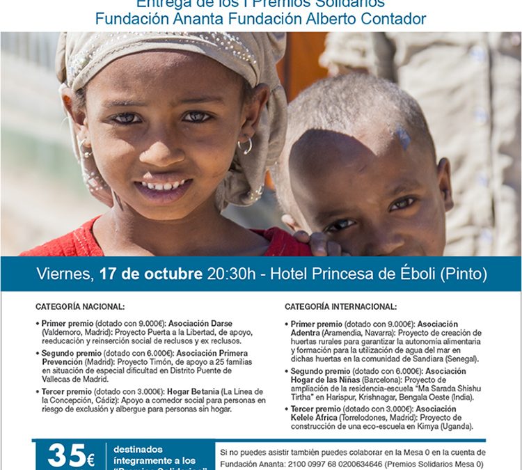 Cena Solidaria Entrega Premios, Pinto 17 octubre 2014