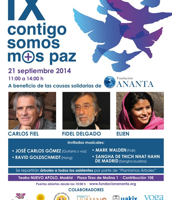 IX Contigo Somos + Paz, Teatro Nuevo Apolo, Madrid, 21 septiembre 2014