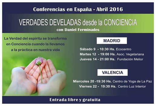 Conferencias de Daniel Fermnades en Madrid y Valencia, abril 2016