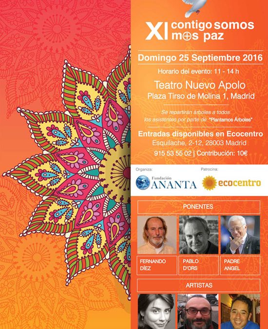 XI Contigo Somos + Paz, domingo 25 septiembre 2016