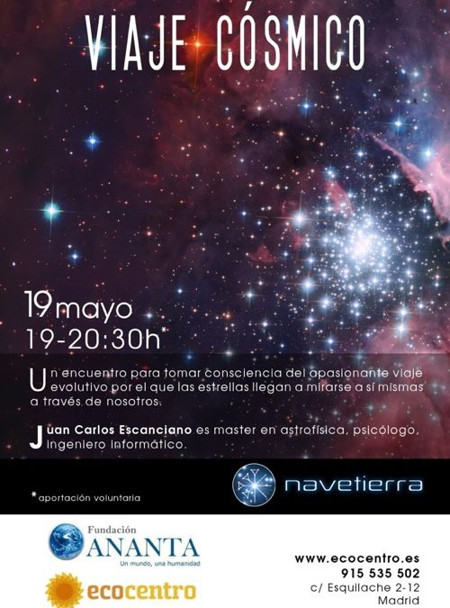 Invitación a Viaje Cósmico, 19 mayo 2017 en Ecocentro