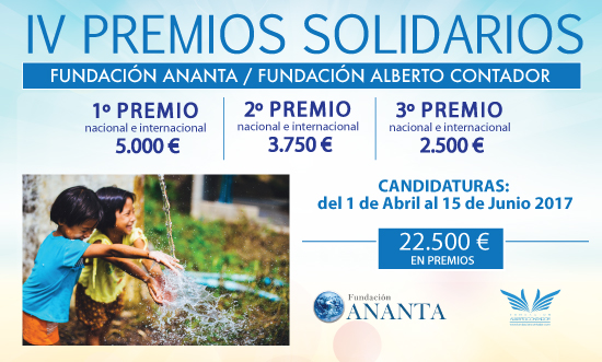 Ganadores de los IV Premios Solidarios Fundación Ananta Fundación Alberto Contador