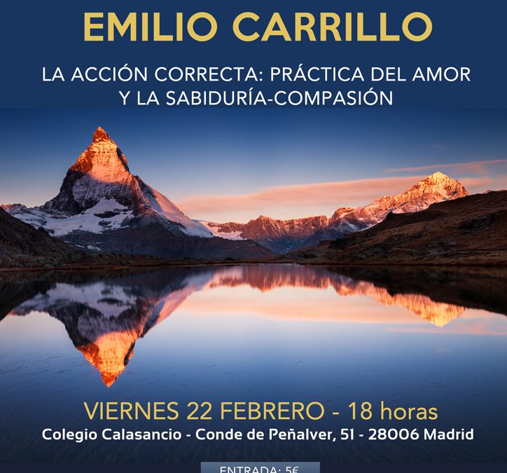 Conferencia + Consciencia con Emilio Carrillo, 22 febrero 2019– parte del Plan «Restaurar la red armónica del planeta»