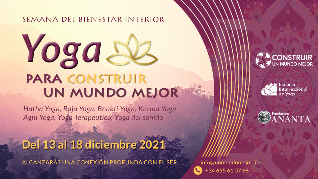 Festival de yoga para Construir un Mundo Mejor, online 13 a 18 de diciembre, inscripción gratuita