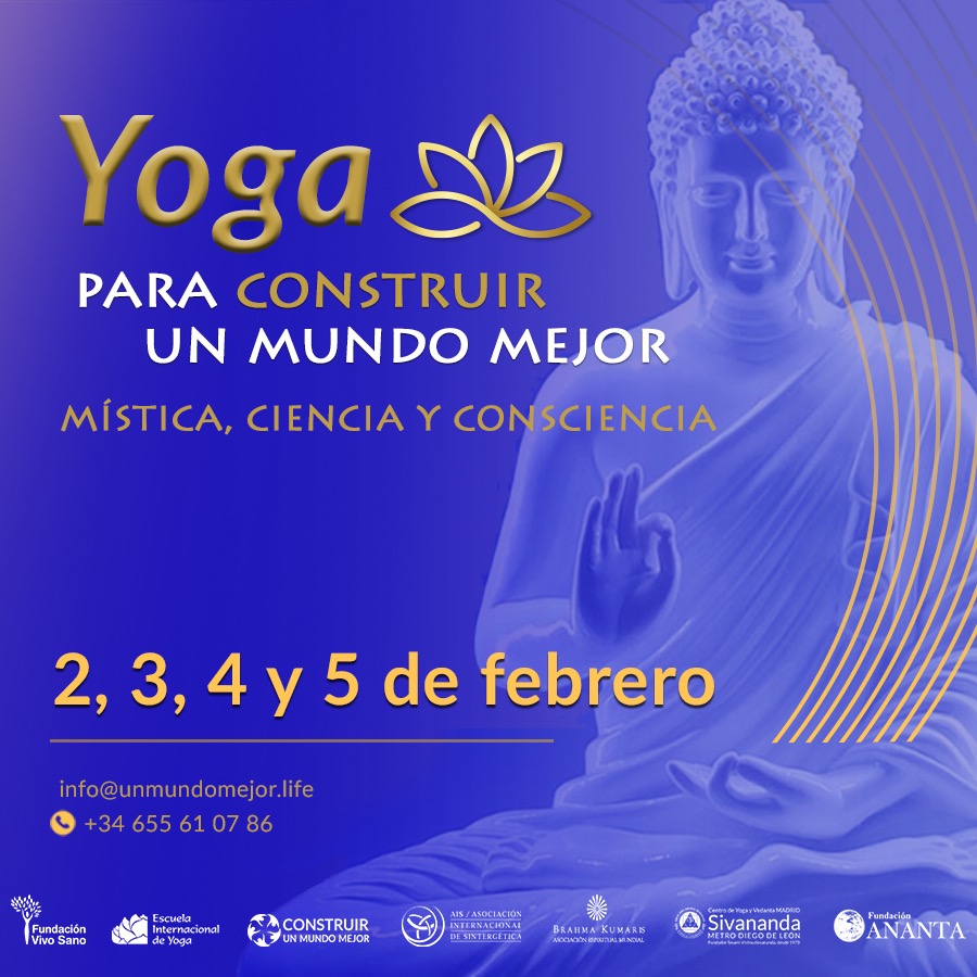 Invitación Festival de Yoga Para Construir un Mundo Mejor, 2-5 febrero, online, entrada libre