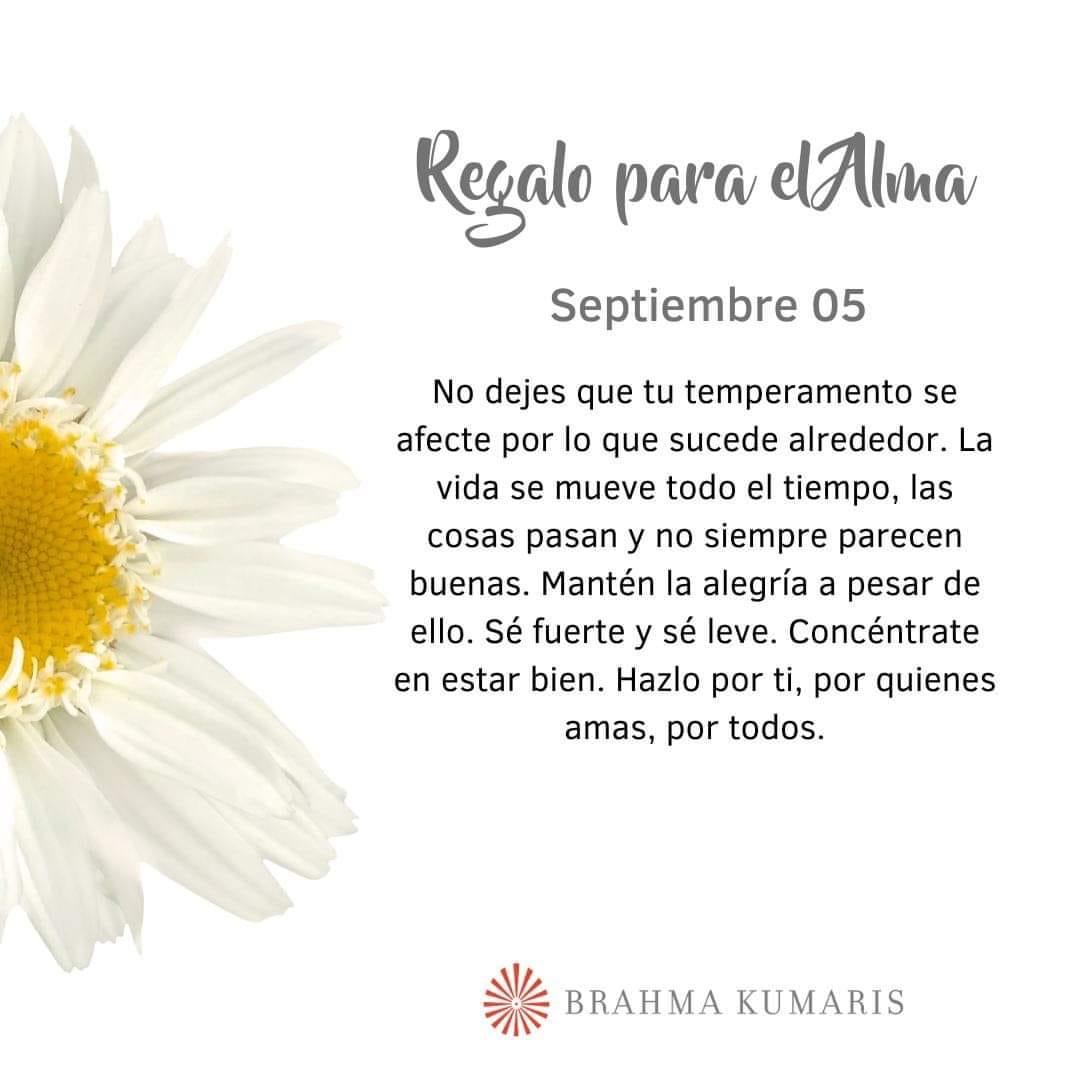 Pensamientos de septiembre: se fuerte y se leve