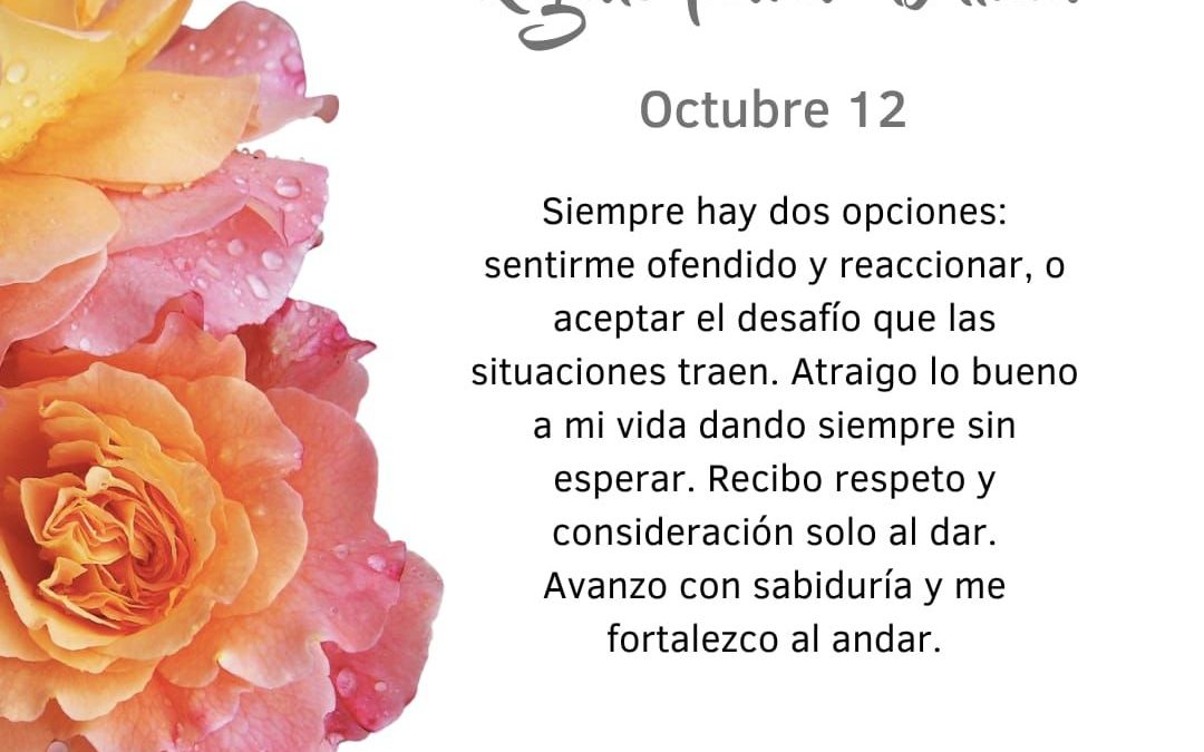 Pensamientos de octubre: dar sin esperar