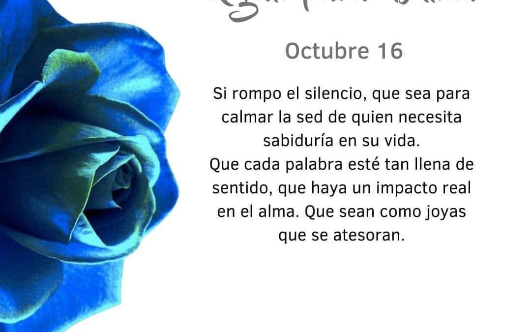 Pensamientos de octubre: palabras como joyas