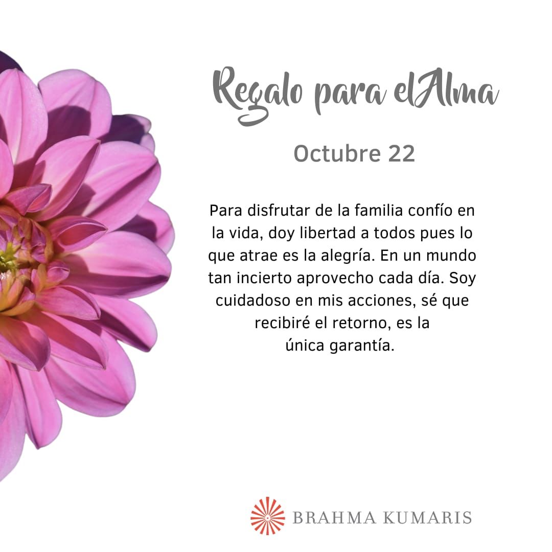 Pensamiento de octubre: confío en la vida