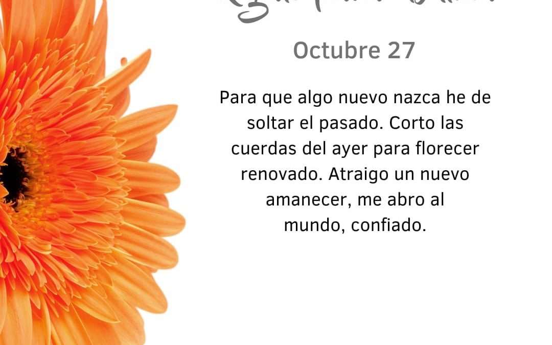 Pensamientos de octubre: soltar el pasado
