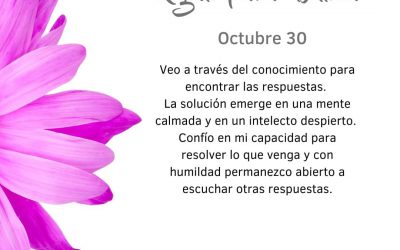 Pensamientos de octubre: una mente calmada, un intelecto despierto