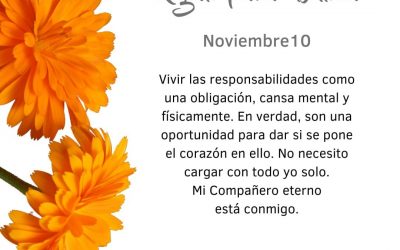 Pensamientos de noviembre: mi Compañero eterno está conmigo
