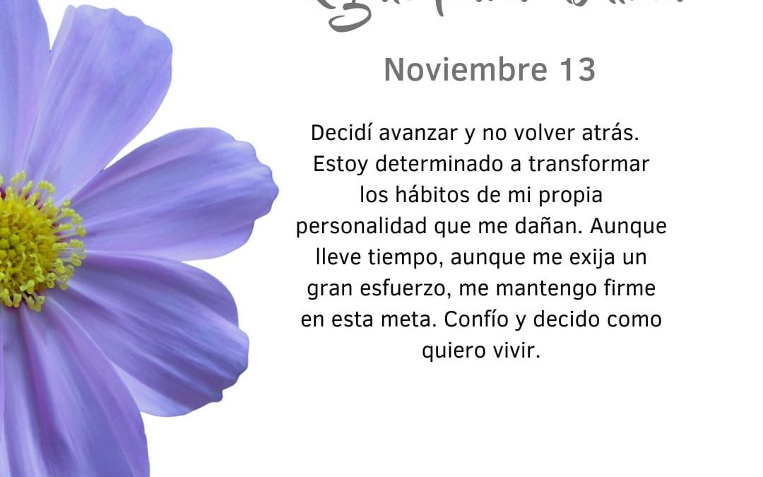 Pensamientos de noviembre: no volver atrás
