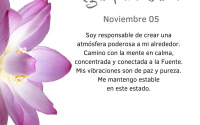 Pensamientos de noviembre: camino con la mente en calma