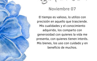 Pensamientos de noviembre: en beneficio de muchos
