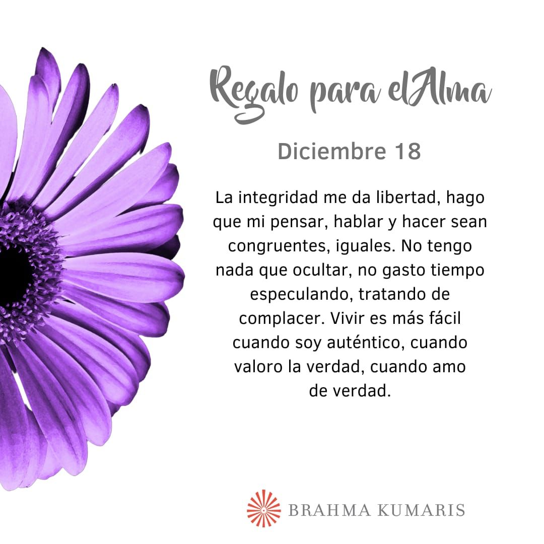 Pensamiento simiente: la integridad me da libertad