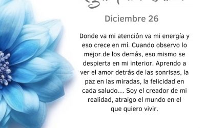 Pensamientos de diciembre: la energía sigue al pensamiento