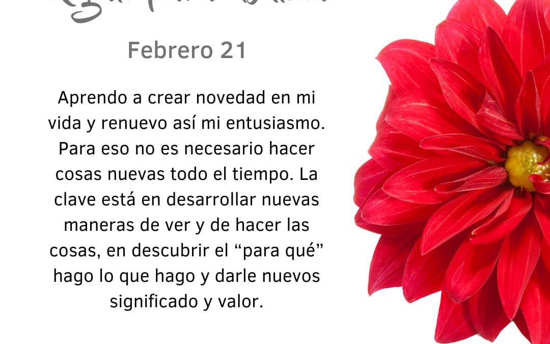 Renuevo mi entusiasmo