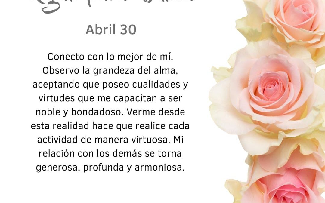 Conecto con lo mejor de mi